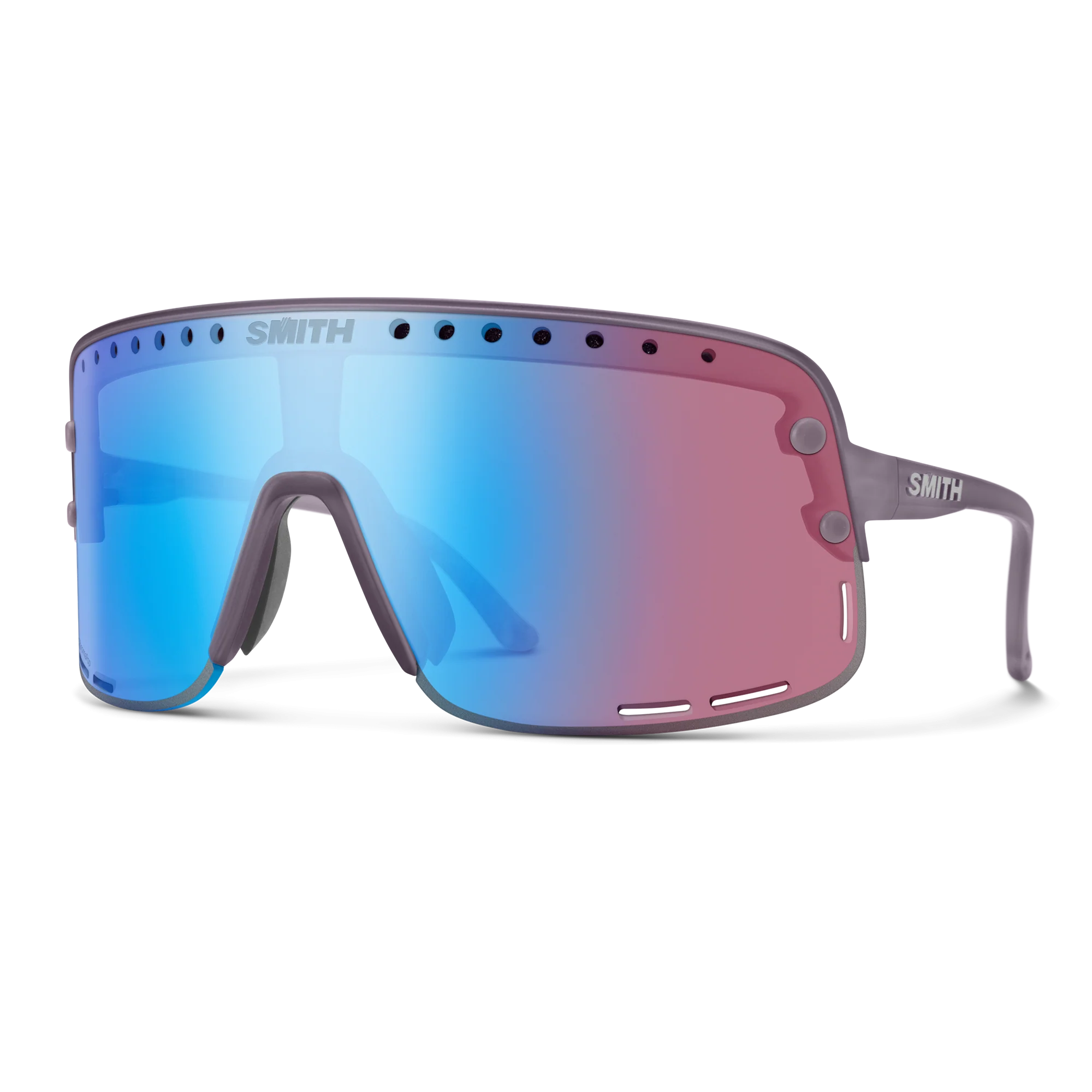 Lunettes de soleil Smith - Ultralite - Cristal Meteorite mat - ChromaPop Low Light Rose Blue Mirror - Cat.1