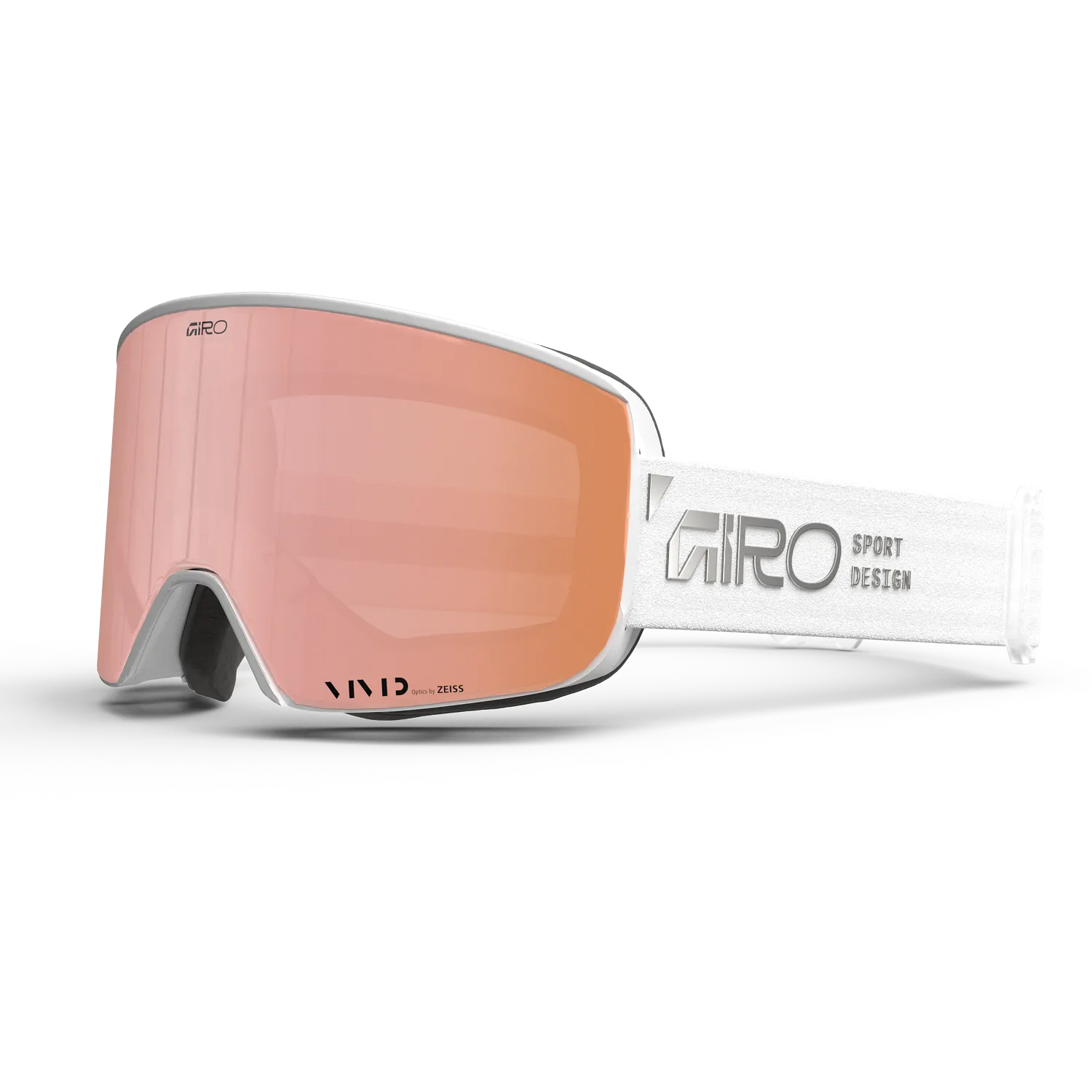 Masque de ski Giro - AXIS STACKED - White/Silver/Rose Gold