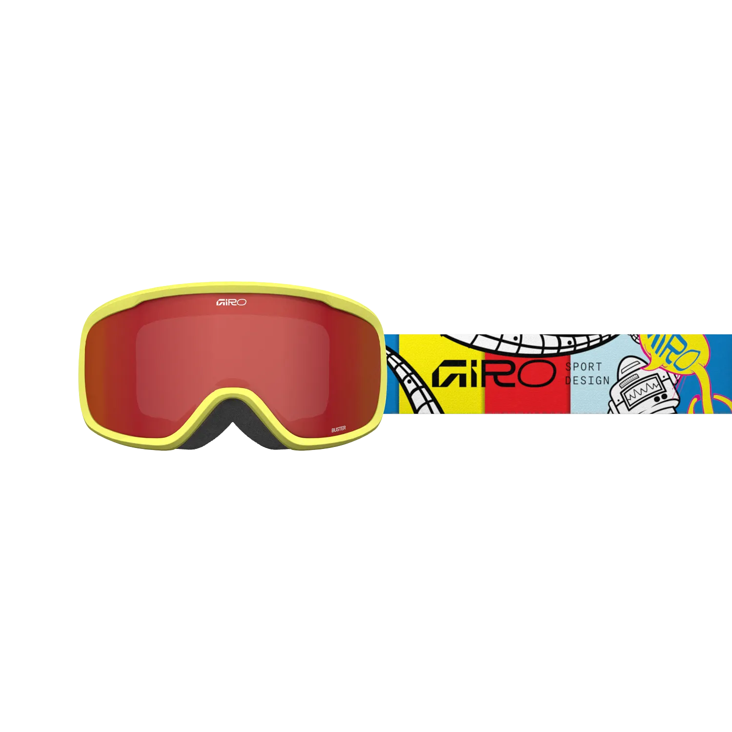 Masque de ski enfant Giro - BUSTER ROBOT - Yellow/Amber Scarlet 2
