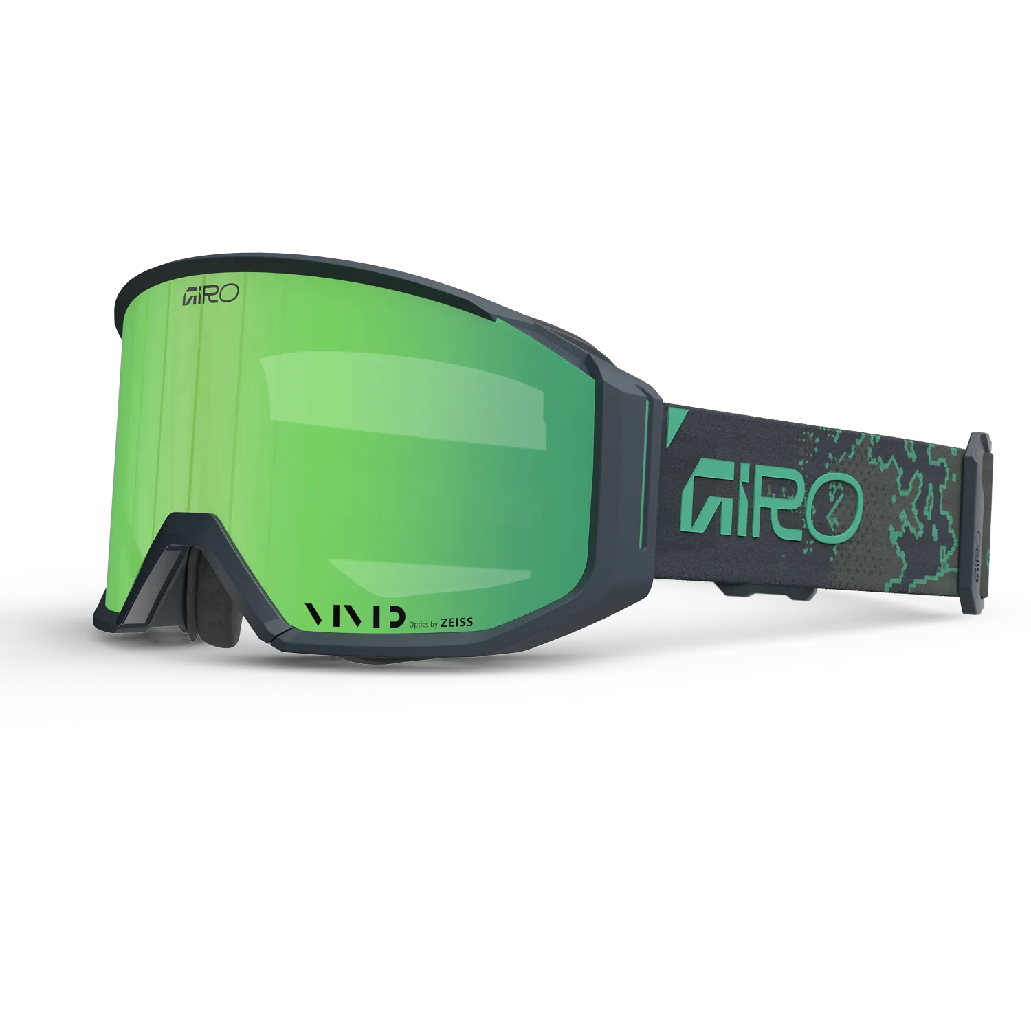 Masque de ski Giro - REVOLT PRO DRIFT - Dark Sage/Neon Green/Emerald