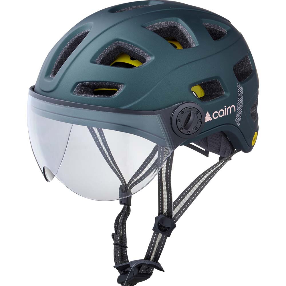 Casque CAIRN Vélo / Trottinette - QUARTZ Visor Mips Led USB - Mat Metallic Night - Cat.0