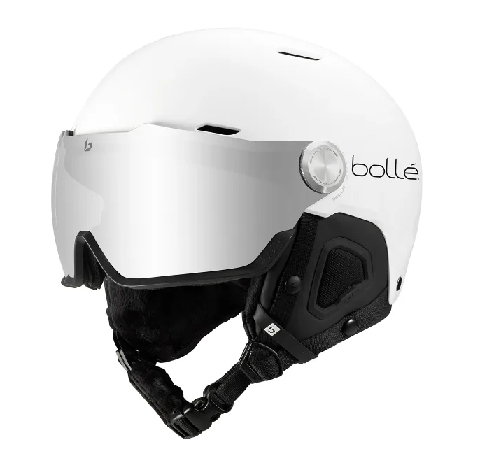 + Taille L (59cm à 62cm) - Casque de ski Bollé - Might Visor - Blanc - Photochromique Cat.1 à 2
