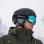 Masque de ski Smith - I/O MAG - Noir - ChromaPop Everyday Green Mirror