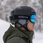 Masque de ski Smith - I/O MAG - Noir - ChromaPop Everyday Green Mirror