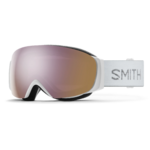 Masque de ski Smith - I/O MAG S - Blanc Chunky Knit - ChromaPop Everyday Rose Gold Mirror