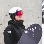 Masque de ski Smith - 4D MAG - Noir - ChromaPop Everyday Red Mirror 4