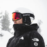 Masque de ski Smith - 4D MAG - Noir - ChromaPop Everyday Red Mirror 5