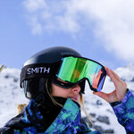 Masque de ski Smith - Squad MAG - Noir - ChromaPop Everyday Green Mirror 4