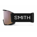 Masque de ski Smith - Squad MAG Low Bridge Fit - Noir - ChromaPop Everyday Rose Gold Mirror
