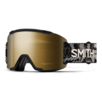 Masque de ski Smith - Squad - Noir Snakeskin - ChromaPop Sun Black Gold Mirror