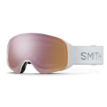 Masque de ski Smith - 4D MAG S - Blanc Chunky Knit - ChromaPop Everyday Rose Gold Mirror