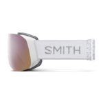Masque de ski Smith - 4D MAG S - Blanc Chunky Knit - ChromaPop Everyday Rose Gold Mirror 3