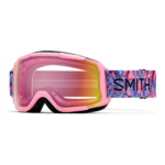 Masque de ski enfant Smith - Grom - Bright Pink Lofi Butterfly - Red Sensor Mirror