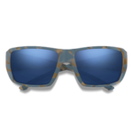 Lunettes Smith Guides Choice XL - Flint / Écaille Tarmac mat - ChromaPop Glass Polarized Dark Blue Mirror - Cat.3