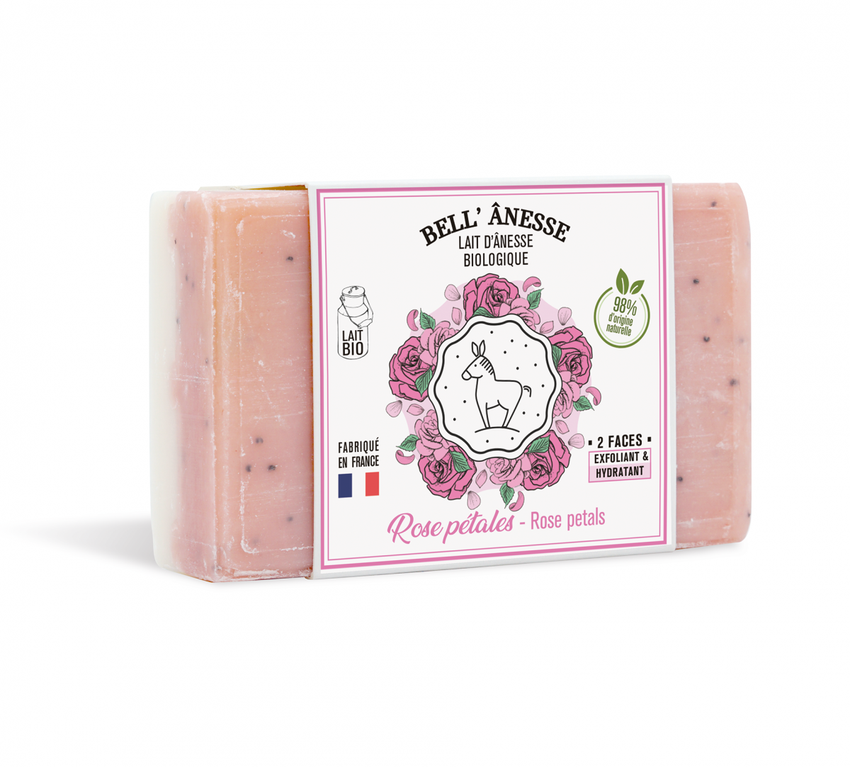 savon-double-face-125g-rose-exfoliant-petales-de-rose-gommant