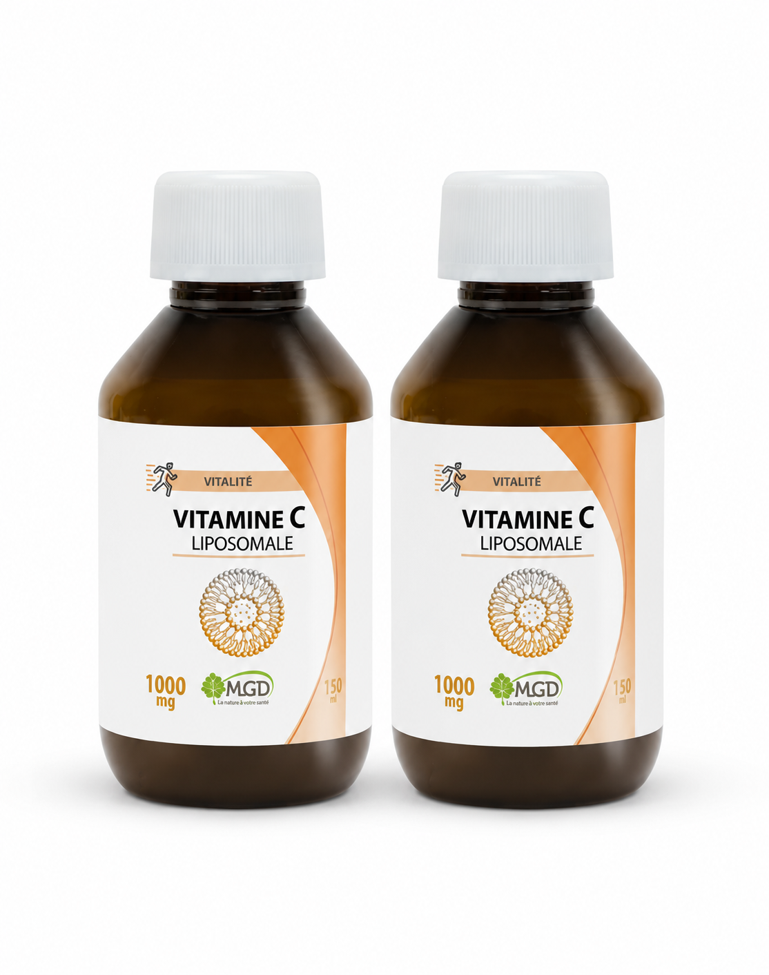 Deux flacons de vitamine C liposomale