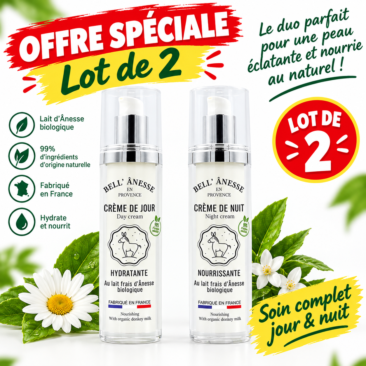Duo de soins Bell’Ânesse naturel
