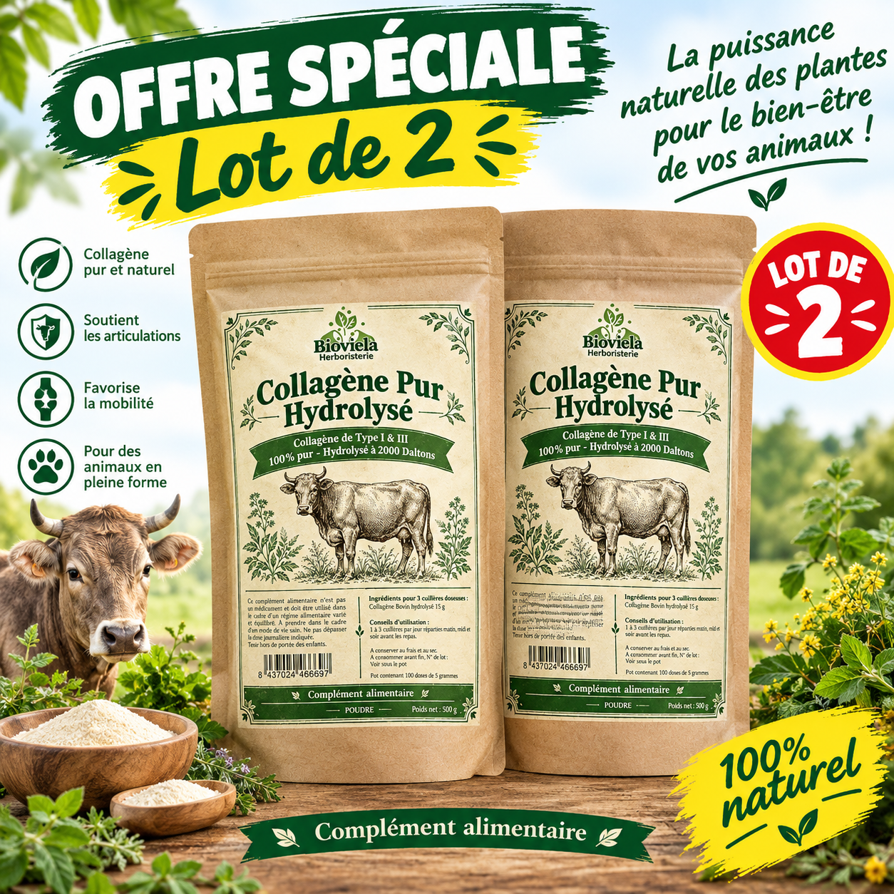 Offre spéciale de collagène naturel