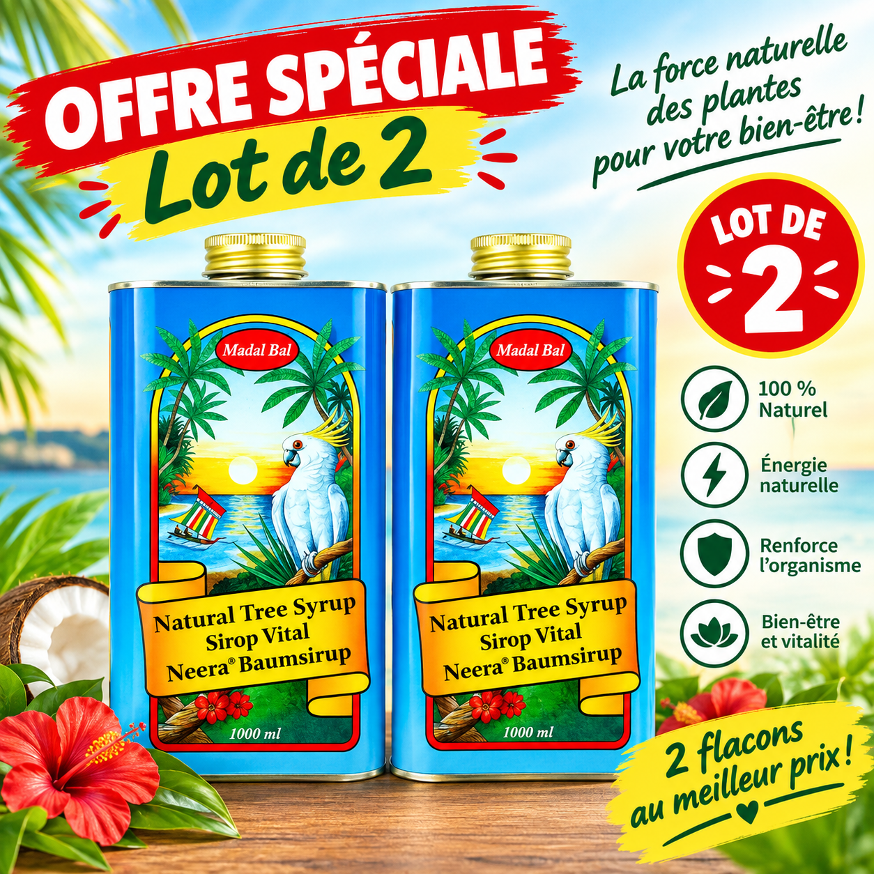 Offre tropicale Madal Bal – Lot de 2