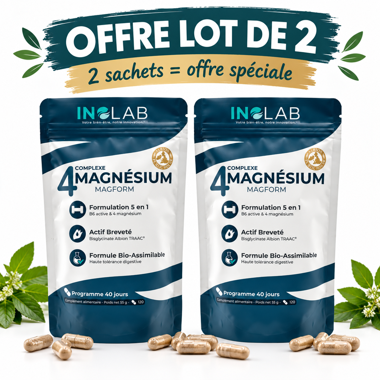magnesium lot de 2