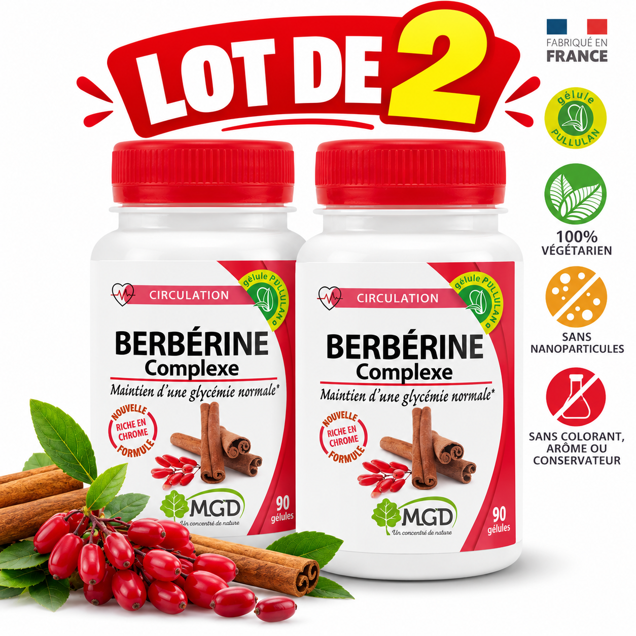 Offre Lot de 2 Berbérine Naturelle