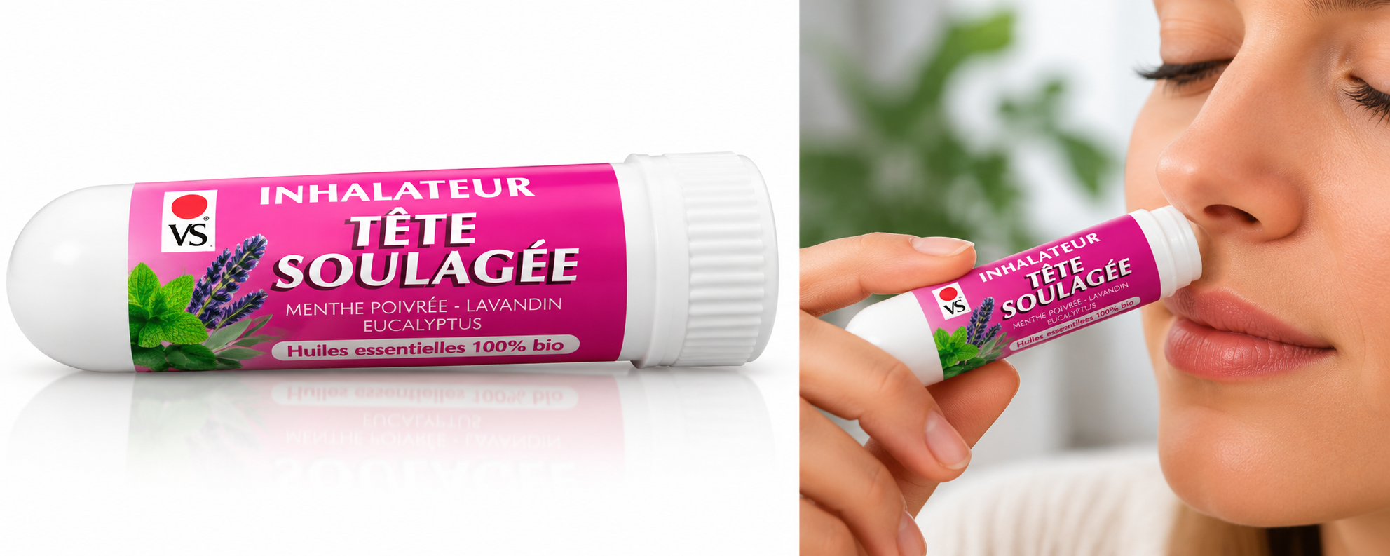 Inhalateur Tête Soulagée à la menthe