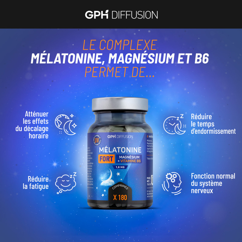 melatonine fort 18mg 180 comprimes