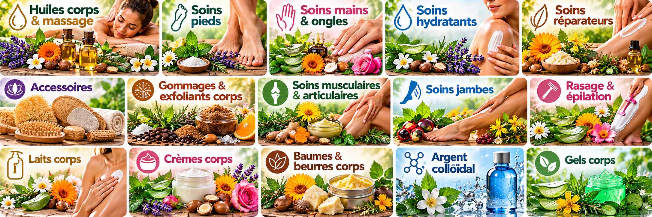 Guide des soins corps naturels en images