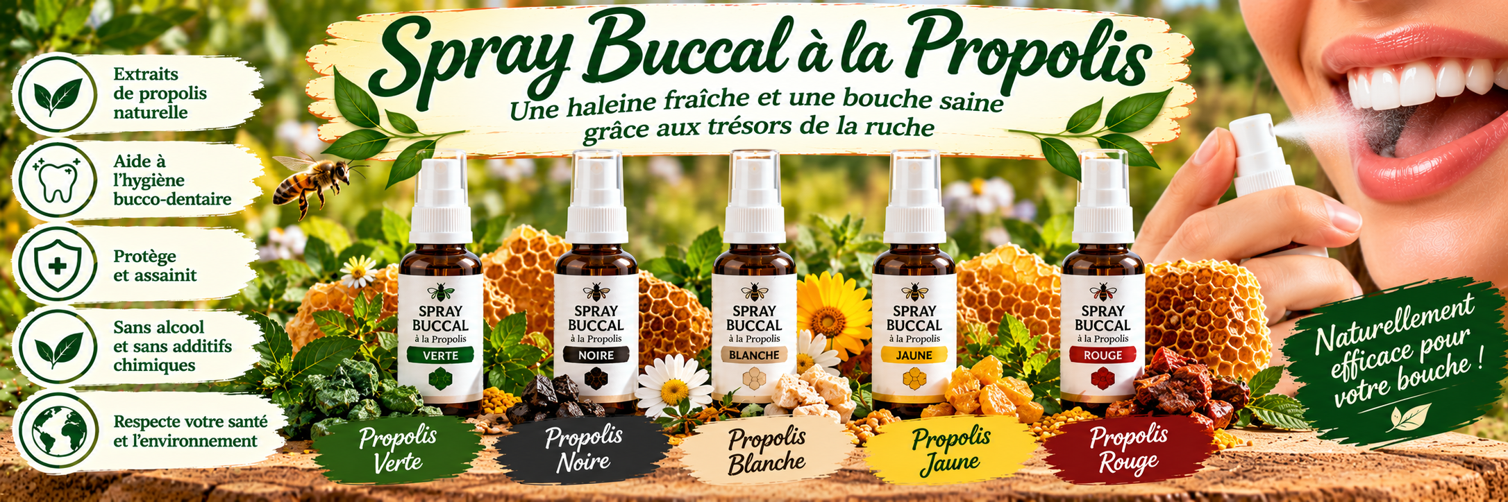 Sprays buccaux à la propolis naturelle
