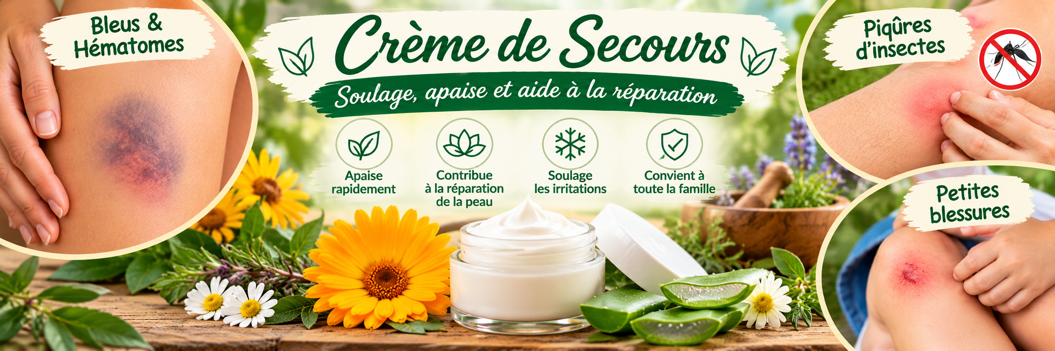 Bannière naturelle Crème de Secours