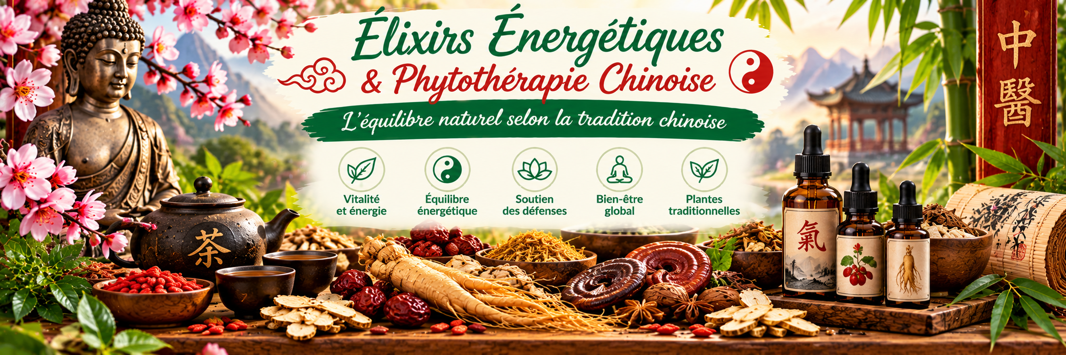 Élixirs énergétiques et phytothérapie chinoise