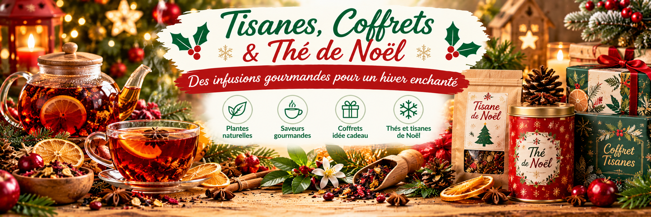 Tisanes de Noël et coffrets gourmands
