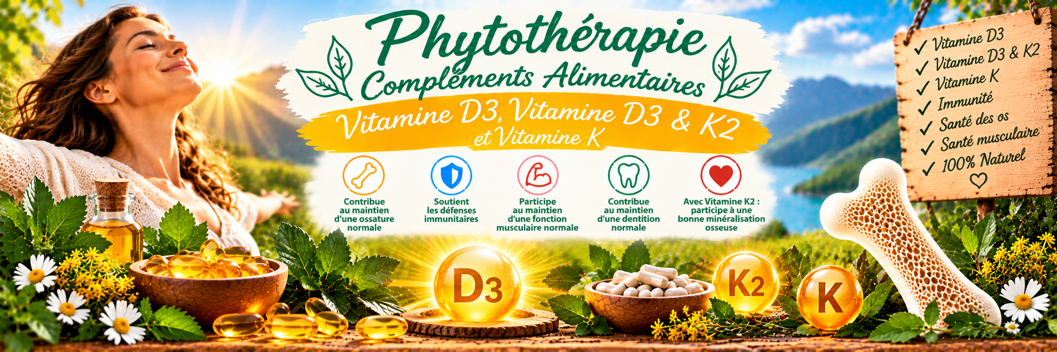 Phytothérapie au soleil _ D3, K2 et vitalité