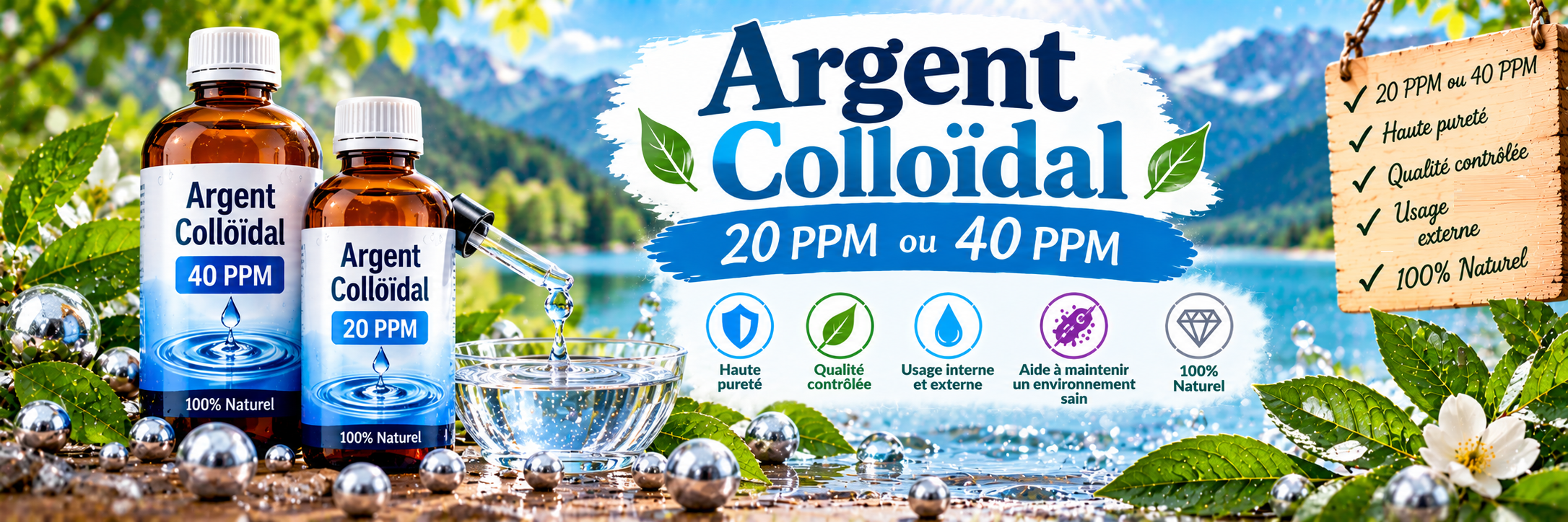 Argent colloïdal, pureté naturelle(1)