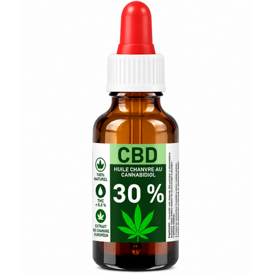 Huile CBD 30% - 30ml - full spectrum avec pipette