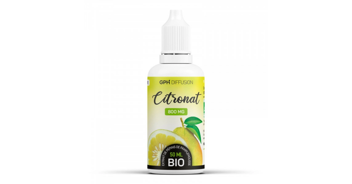 Extrait De Pépins De Pamplemousse BIO CITRONAT 800 – Flacon 50 Ml, Gph Diffusion, Neuf