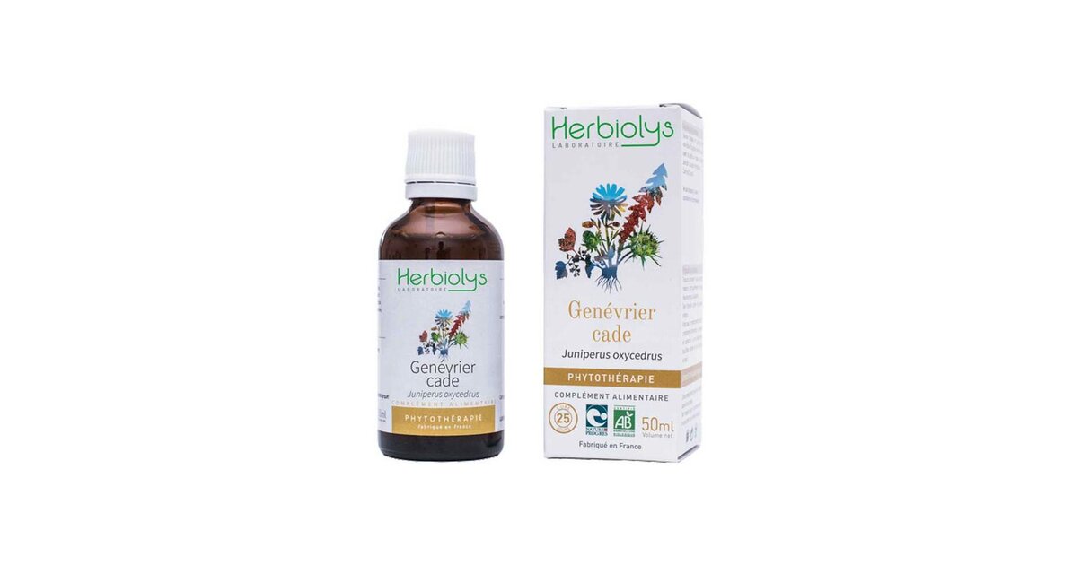 Genvrier cade 50mL BIO - Juniperus oxycedrus - Extrait de Plantes fraches  Standardises EPS - Teinture mre de plantes fraches - Le coin des colos