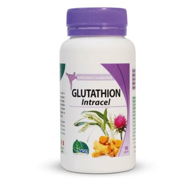 chardon marie glutathion intracel 60 gélules Eleuthérocoque | Glutathion | Curcuma | Chardon-Marie | Acide L- glutamique | NAC N-acétyl-L-cystéine | Glycine | Vitamine C | Sélénium. - Complément alimentaire/Digestion et Transit Quercetina