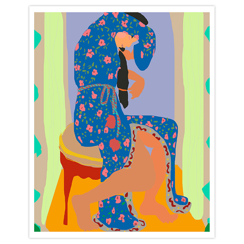 Illustration numérique \'Pink Mamba\', Impression Fine Art - Santiago Paredes