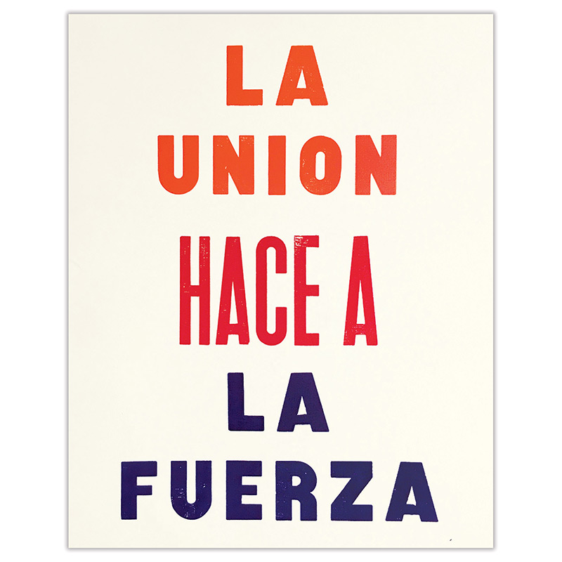 Affiche Typographique \'L’union fait la Force\' - Imprenta Rescate