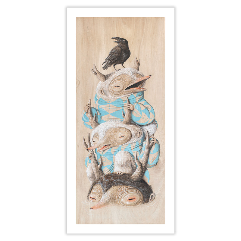 Peinture \'Totem\', Impression Fine Art - Katherine Dossman