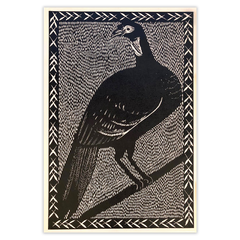 Gravure \'Pava del Monte\' de la série Oiseaux - Fabrica de Estampas