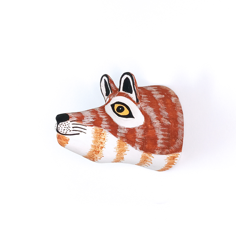 Masque en bois \'Chien\' - Peuple Chané