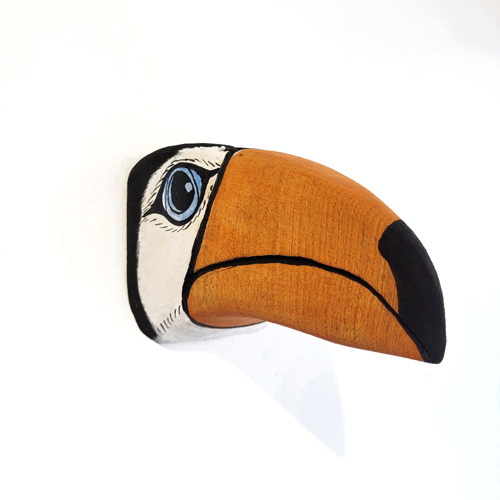 Masque en bois \'Toucan\' - Peuple Chané
