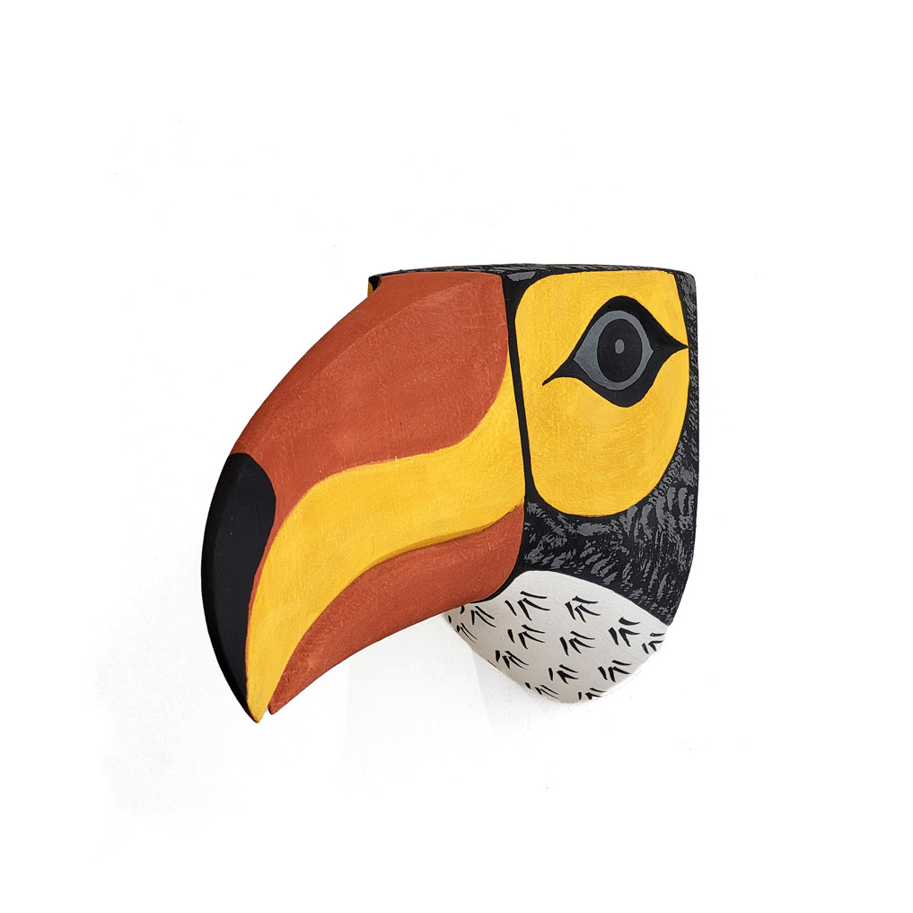 Masque en bois \'Toucan\' - Peuple Chané