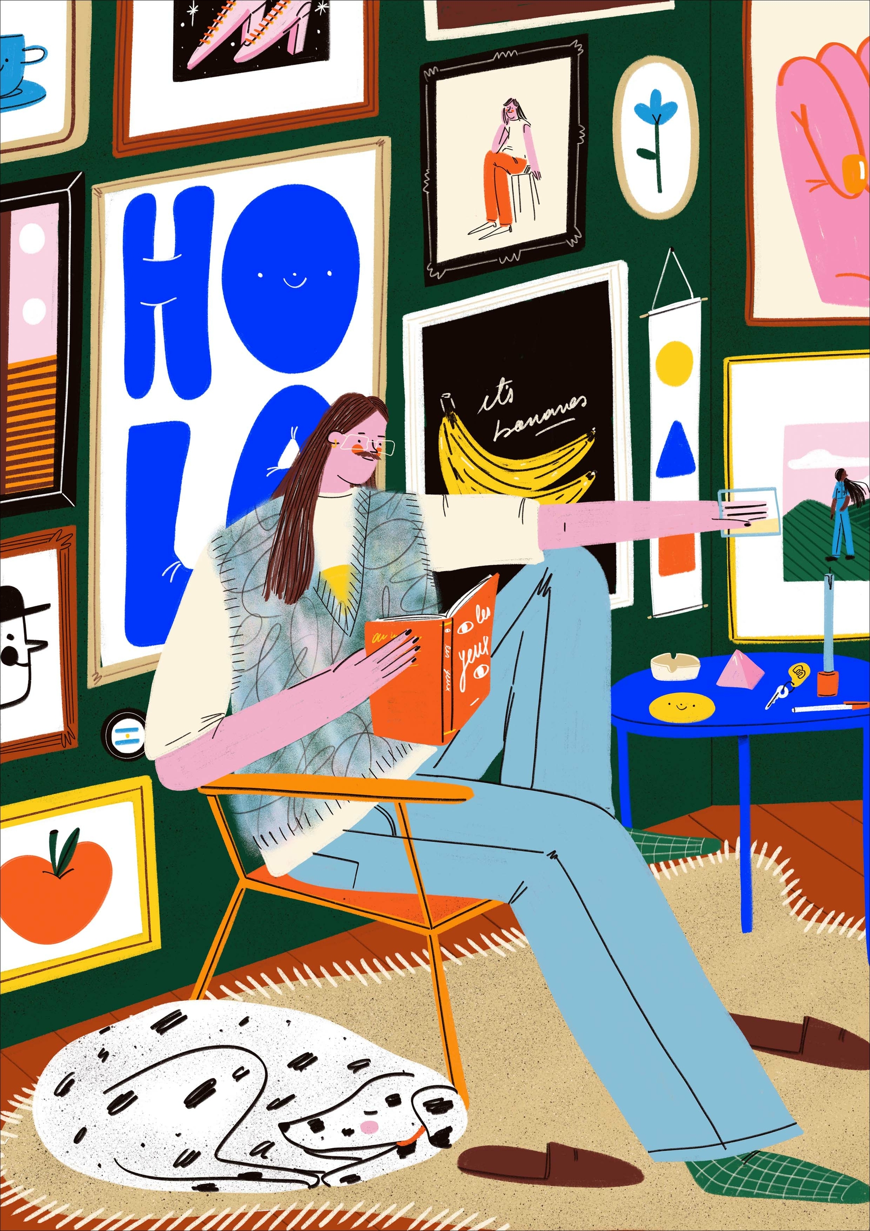 Illustration numérique \'Chill\', Impression Fine Art - Cel Castellá