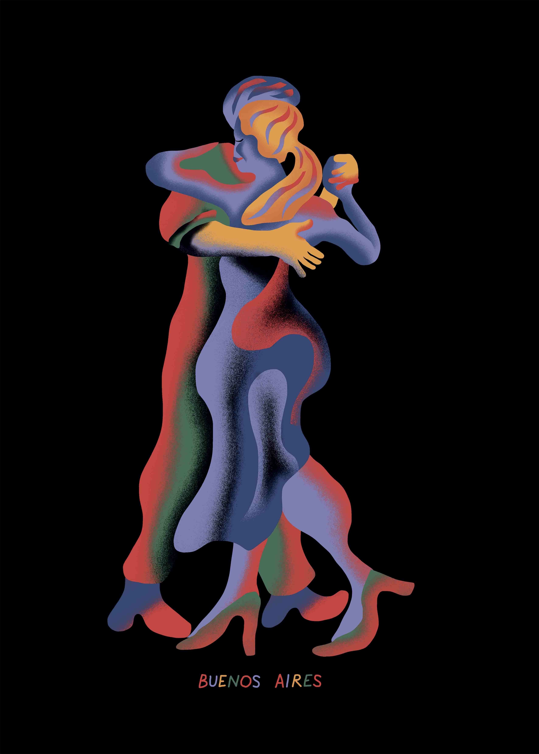 Illustration numérique \'Tango I\', Impression Fine Art - François Thevenet