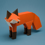 GUA001-Animal-Renard-Roux-Papier-Assembler-Origami-Guardabosques