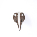 CHA009-Masque-Artisanal-Bois-Chane-Animaux-Blaireau-Quorum-2