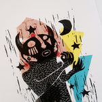 TEO021c-Linogravure-Collage-Serie-Bestias-Olivier-Tenedor-35x50-Quorum-Detail